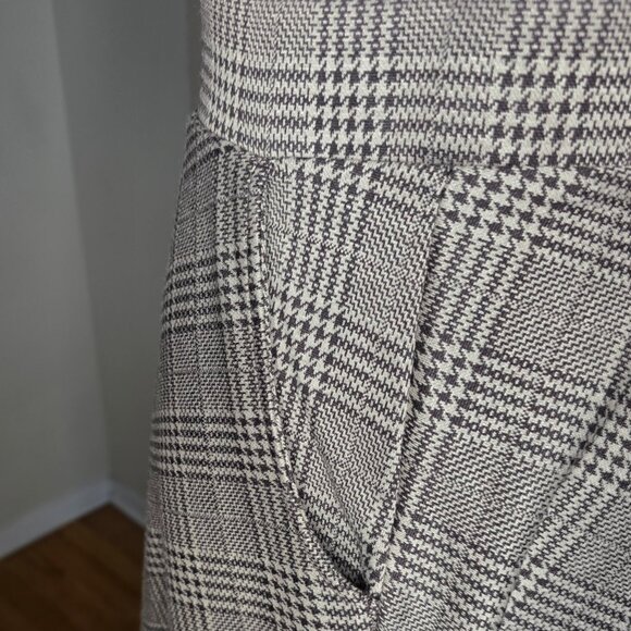 HALARA Plaid A-Line Midi Skirt Tartan Houndstooth Office NWT - Picture 10 of 13